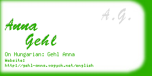 anna gehl business card